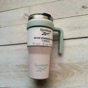 Reebok 40 OZ Stainless Steel Tumbler W/ Handle Water Bottle New Pink BPA Free